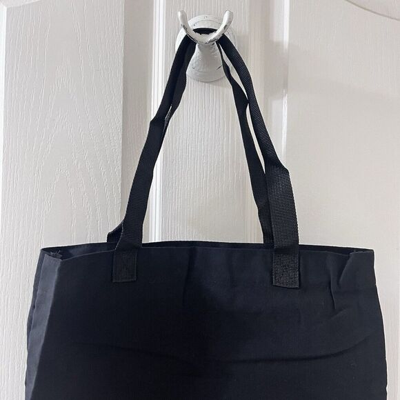 Anine Bing Black Remy Canvas Logo Tote Bag - Picture 2 of 10